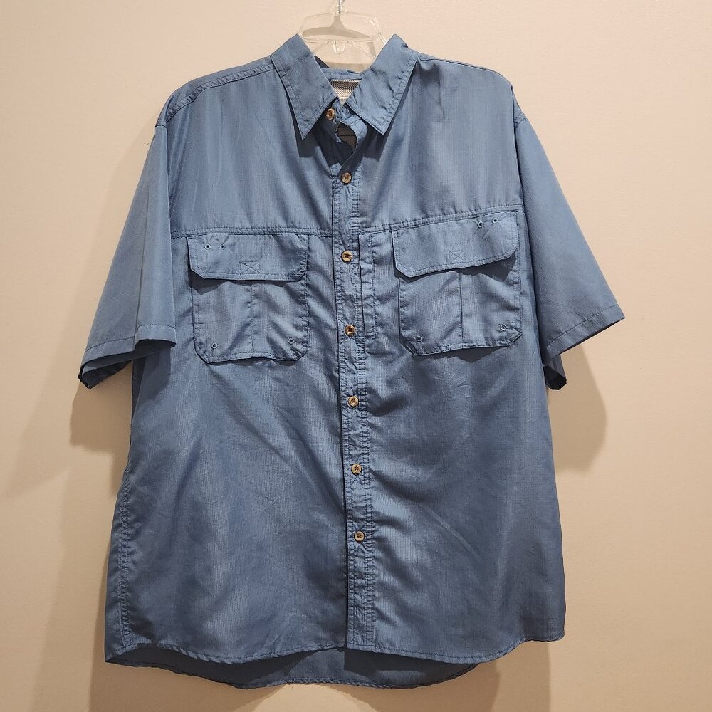 AFTCO Mens Button Down Fishing Shirt Large